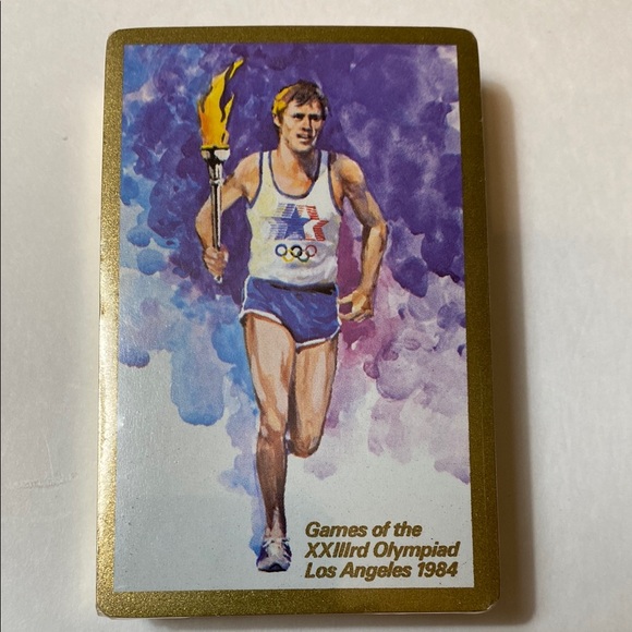VTG 1984 LA Olympics Torch Playing Cards XXXIII Olympiad Los Angeles USA 23rd - Picture 1 of 10
